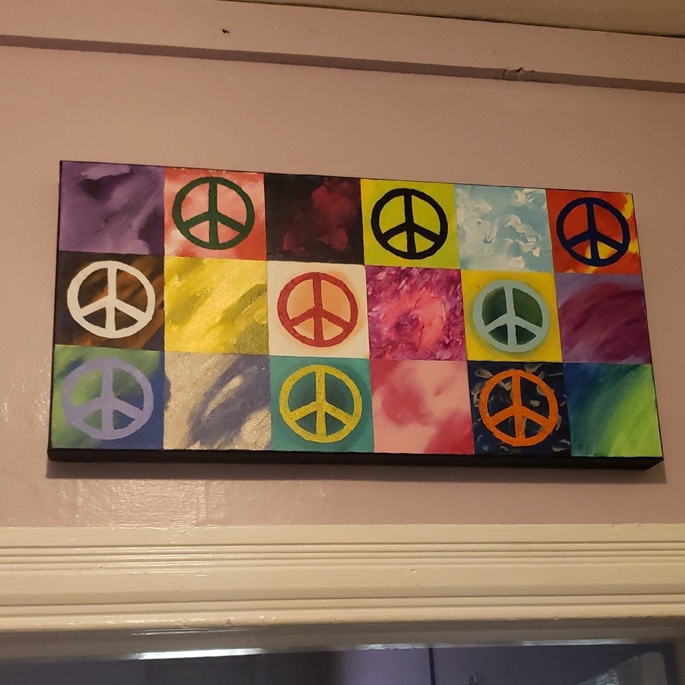 Colorful Peace Sign Wall Art